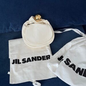 Jil Sander Sphere Pouch White Lambskin